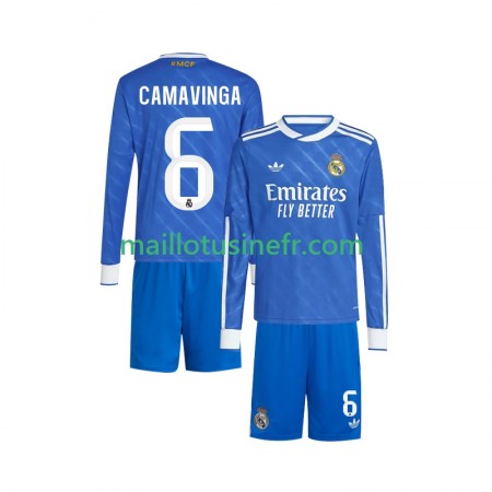 Maillot de Foot Real Madrid Camavinga 6 Troisième 2025-26 Manches Longues - Enfant Maillot de Foot Real Madrid Camavinga 6 Troisième 2025-26 Manches Longues - Enfant
